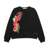 Urban Edge Butterfly Embroidered Black Sweatshirt