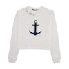 Urban Edge Anchor Cropped White Tee