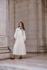 Coco Blanc Pleated Cream Dress