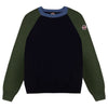 Colmar Blend Cashmere Colorblock Navy Crewneck Sweater