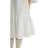 Jnby Ivory W/Puffy Short Sleeve Dress