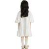 Jnby Ivory W/Puffy Short Sleeve Dress