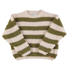 Piupiuchick Knitted Sweater - Ecru/ Green Stripe