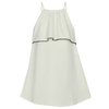 Little Parni Ivory Milano Tank Dress With Ruffle