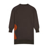 Retrokid Gray/ Orange Fuzz Logo Sweatshirt Dress