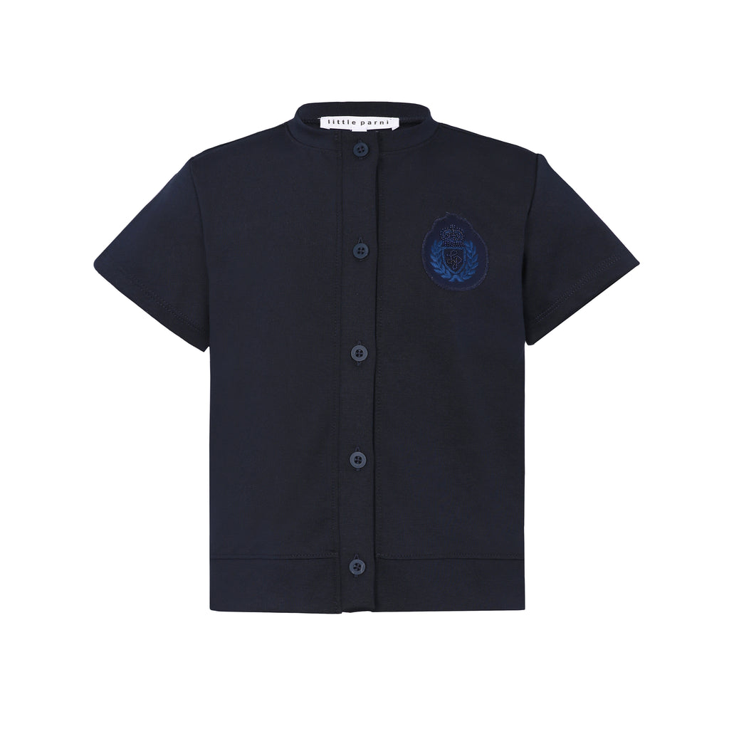 Little Parni Navy Milano Short Sleeve Shirt
