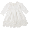 Pernille Pure White La Robe Neigee With Embroided Frill Collar