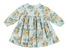 Morley Falling Flower Tiered Printed Samba Dress - Aqua