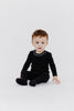 Crew Lounge Black Speckled Rib Footie