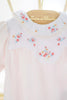 Tartine Et Chocolat Pink With White Embroidered Collar Footie