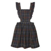 Tocoto Vintage Burdeaux Checkered pinafore dress