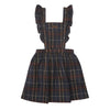 Tocoto Vintage Burdeaux Checkered pinafore dress