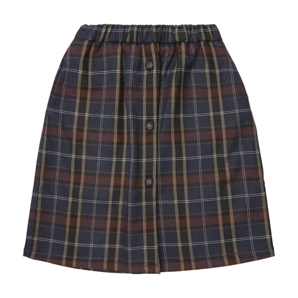 Tocoto Vintage Burdeaux Midi checkered skirt