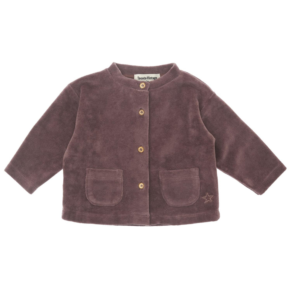 Tocoto Vintage Plum Baby velvet jacket