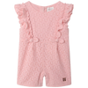 Carrement Beau Girls Sleeveless French Embroidered Romper W/ Flounces Down The Front