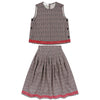 Atelier Parsmei Cheshire Blue Red Labyrinth Top & Skirt SET - Macaroni Kids
