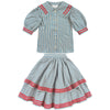 Atelier Parsmei Tweedlebee Palace Blue Top & Skirt SET - Macaroni Kids