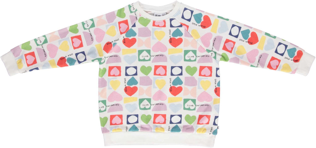 Beau Loves Hearts Raglan Sweater - Macaroni Kids