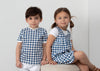 Bellou Kids Indigo T-shirt Checkmate Collection - Macaroni Kids
