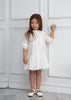 Bellou Kids White Crisp Eyelet Dress - Macaroni Kids