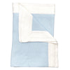 Carmina Baby Blue/White Knit Blanket - Macaroni Kids