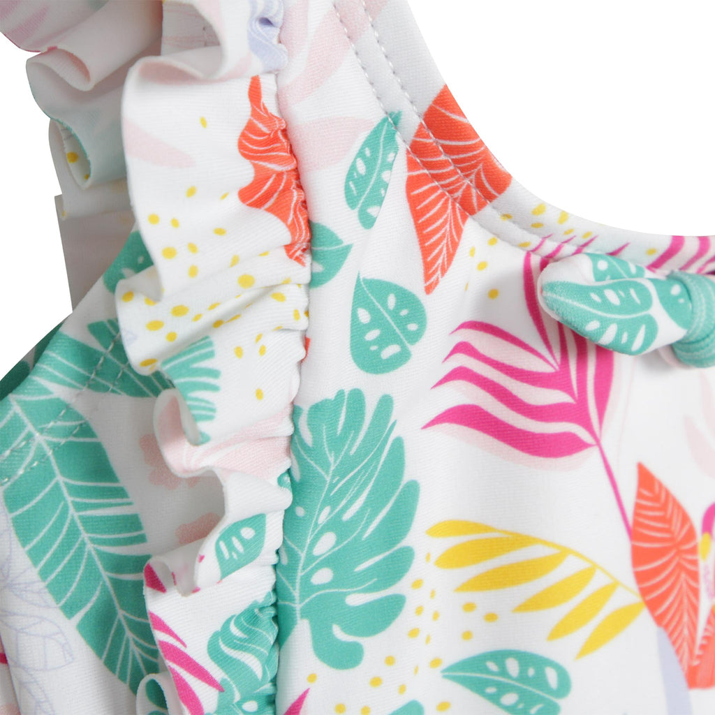 Carrement Beau Girls Tropical Print Swimsuit - Macaroni Kids