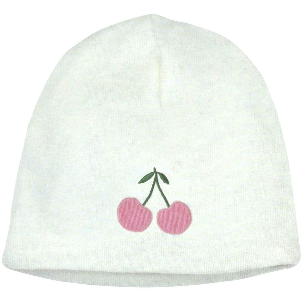 Coton Pompom Cherry Baby Hat - Girl - Macaroni Kids