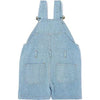 Dotty Dungarees Pale Denim Overall Shorts - Macaroni Kids