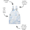 Dotty Dungarees Tie Dye Blue Overall Shorts - Macaroni Kids