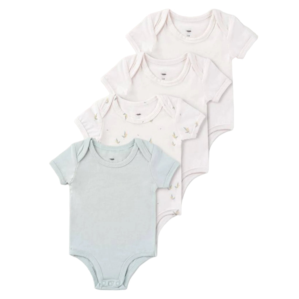 Faerie Undies Baby Boy Short Sleeve Undershirts 4pk - Macaroni Kids