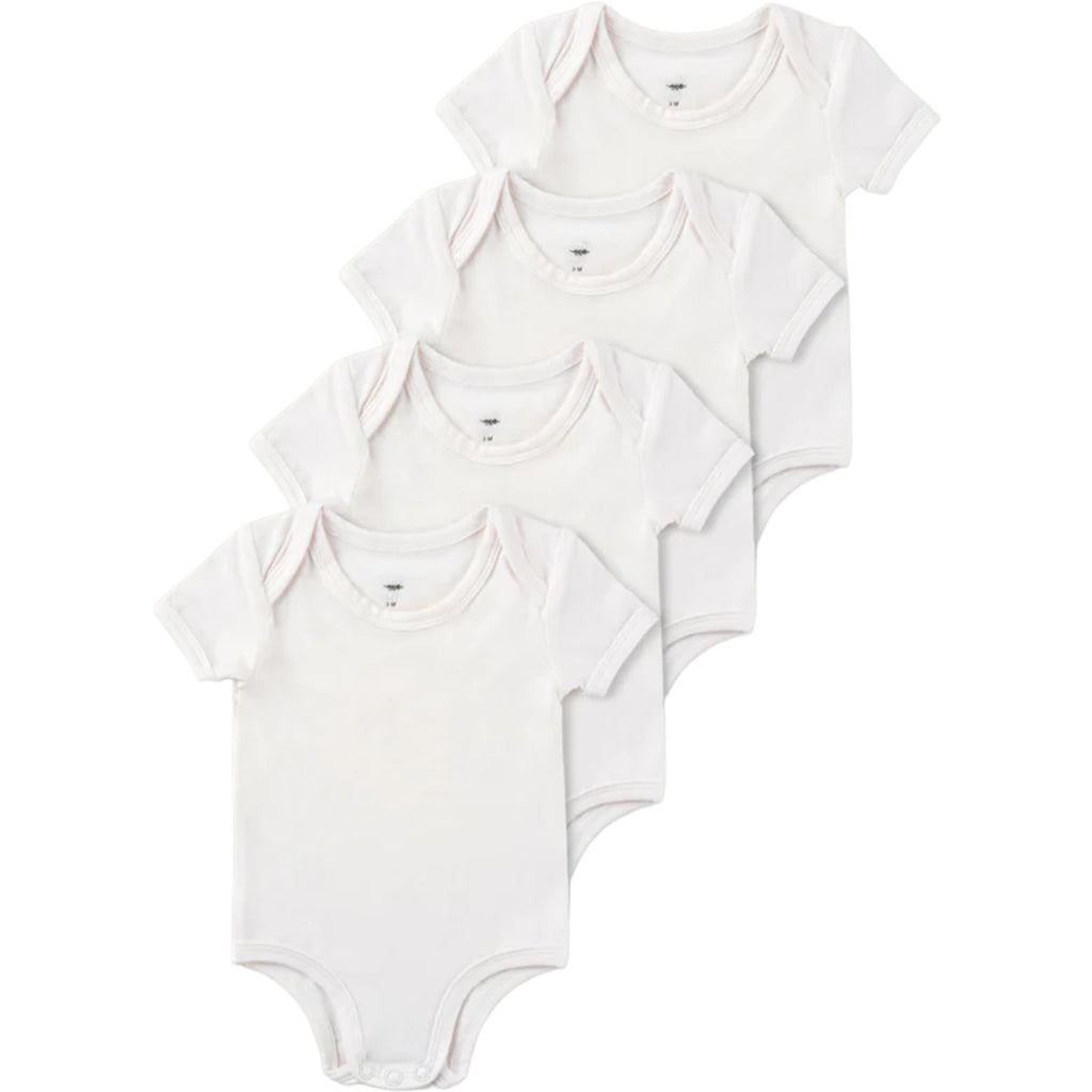 Faerie Undies Baby White Short Sleeve Undershirts 4 Pk - Macaroni Kids
