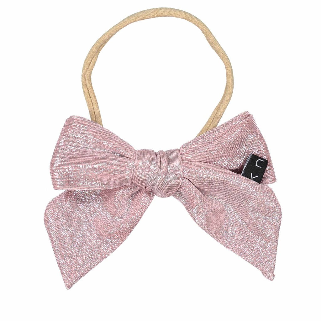 Knot Hair  Pink Glimmer Bow Band.