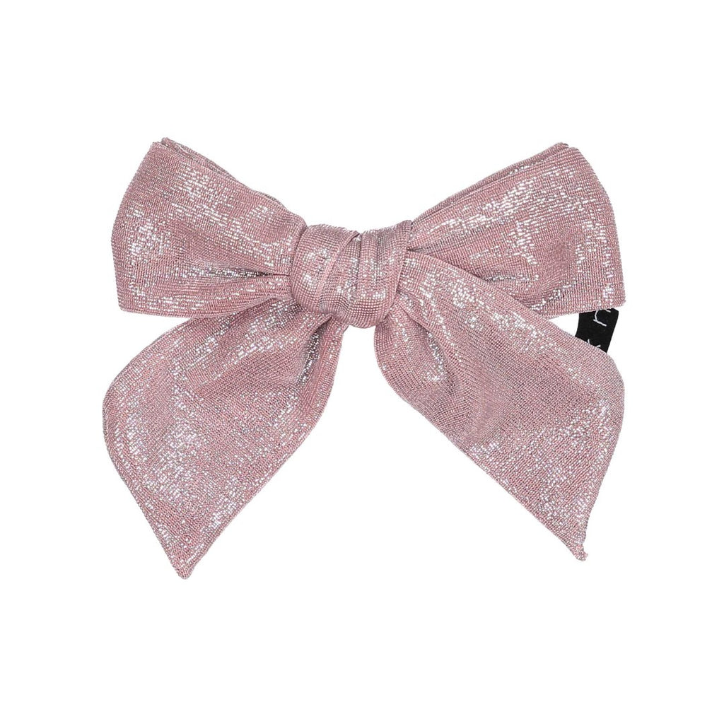 Knot Hair  Pink Glimmer Bow Clip.