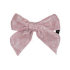 Knot Hair  Pink Glimmer Bow Clip.