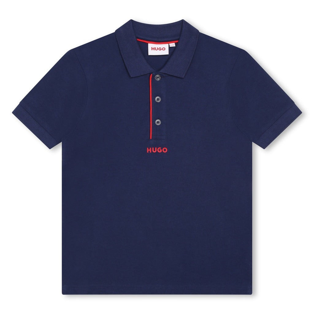 Hugo Boss Navy Short Sleeve Polo - Macaroni Kids