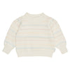 Huxbaby Multi Pastel Stripe Knit Puff Girls Sweater - Macaroni Kids