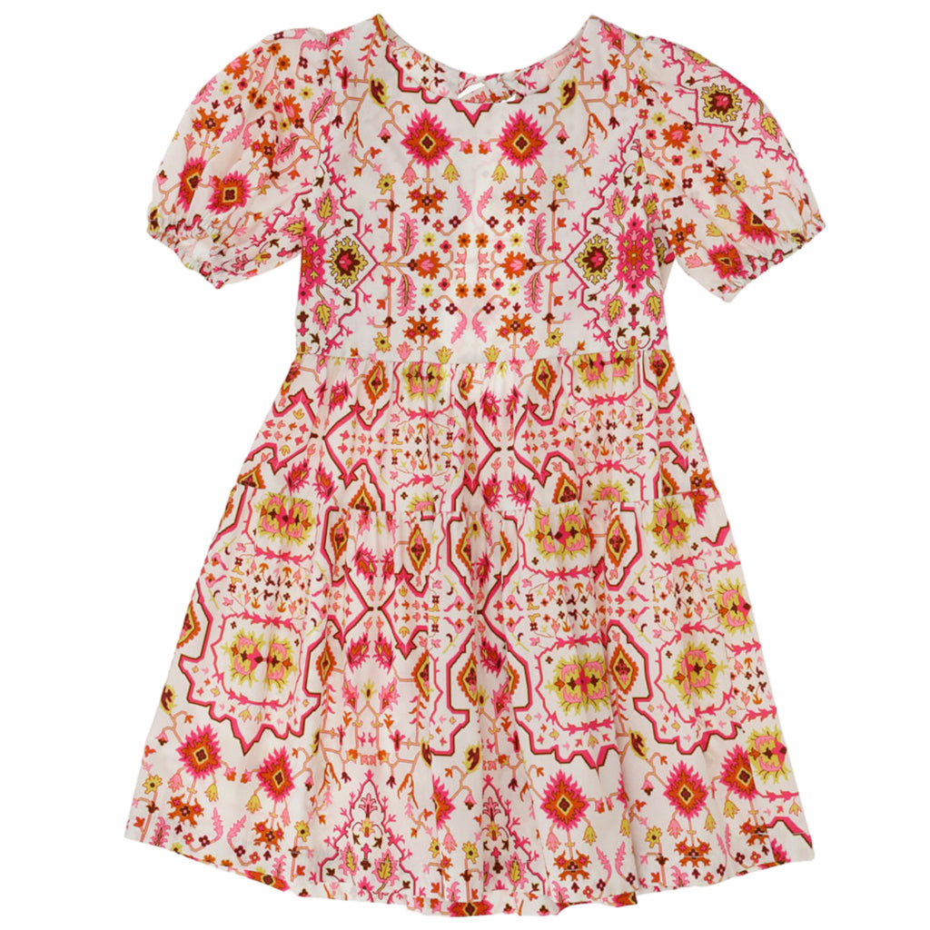 Imperial Imperial Pink Puffed Sleeve Dress - Macaroni Kids