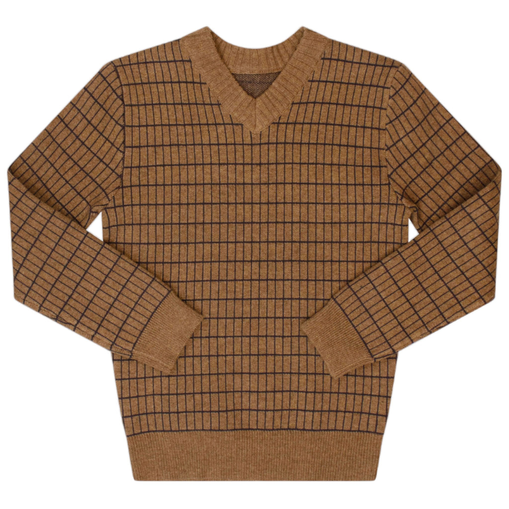 Kipp Grid Knit Sweater - Camel - Macaroni Kids