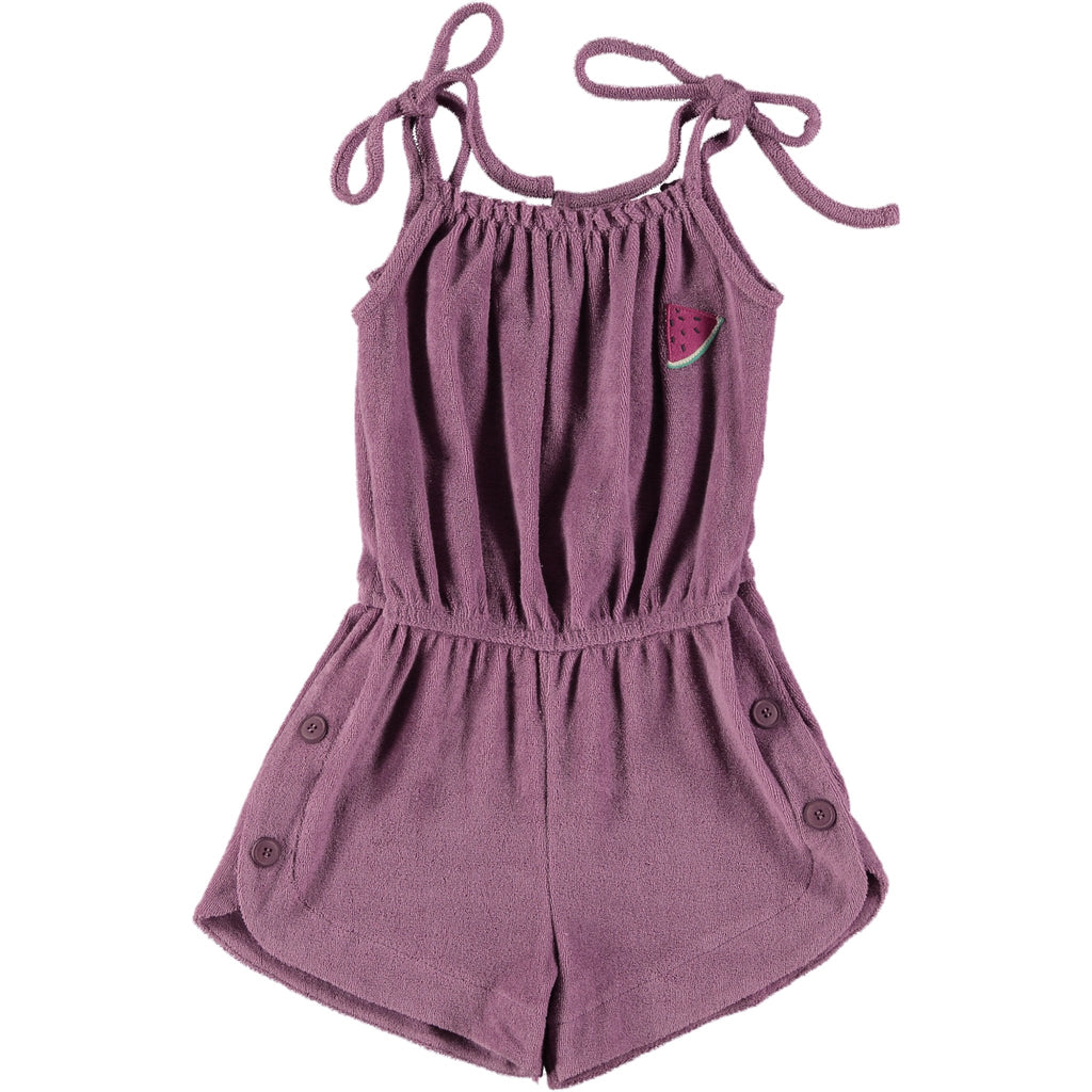 Letter To The World Billie Plum Terry Gathered Jumpsuit - Macaroni Kids