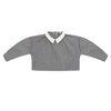 Little Parni Black and White Stripe Collar Shirt K402 - Macaroni Kids