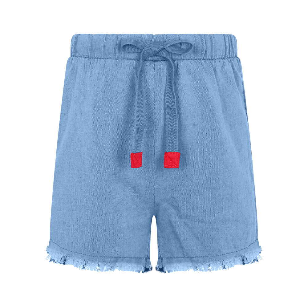 Little Parni Light Blue Boys Denim Shorts K233 Macaroni Kids