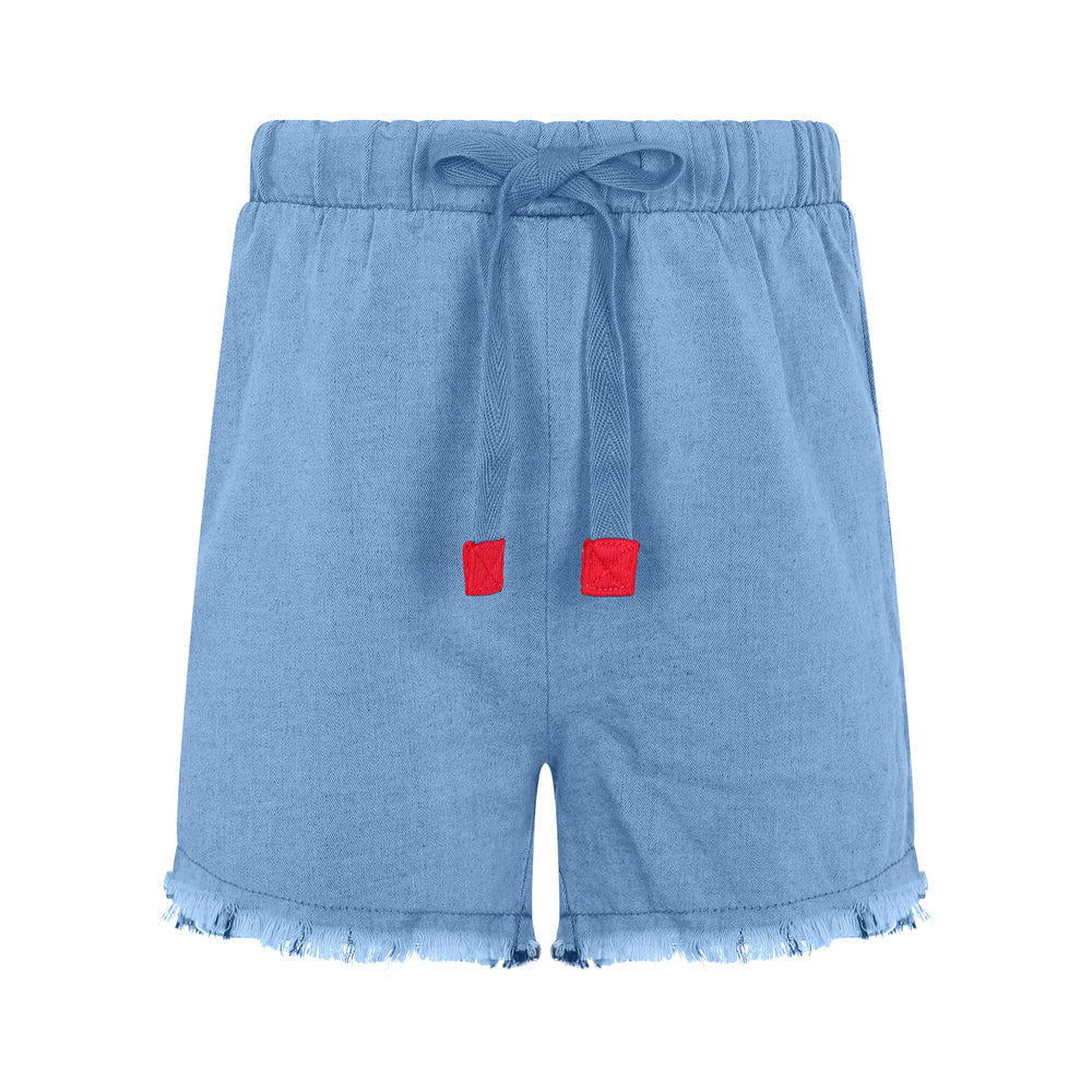 Little Parni Light Blue Boys Denim Shorts K233 - Macaroni Kids