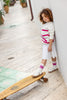 Mini Nod Crossover Ribbon Sweatshirt White/Fuschia - Macaroni Kids