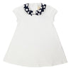 Mini Nod Print Collar Girls Dress White/Hearts - Macaroni Kids