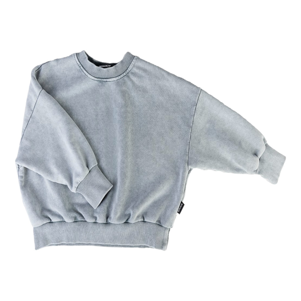Minikid Vintage Grey Sweatshirt - Macaroni Kids