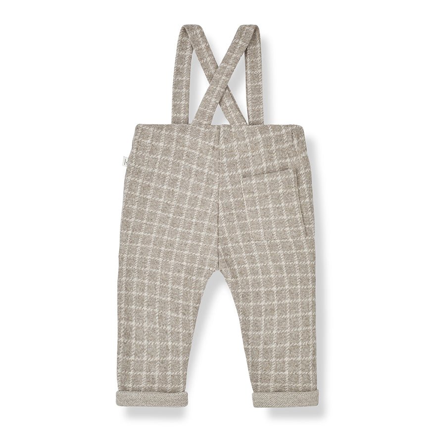 One More In The Family Hendric Taupe Pants W. Suspenders - Macaroni Kids