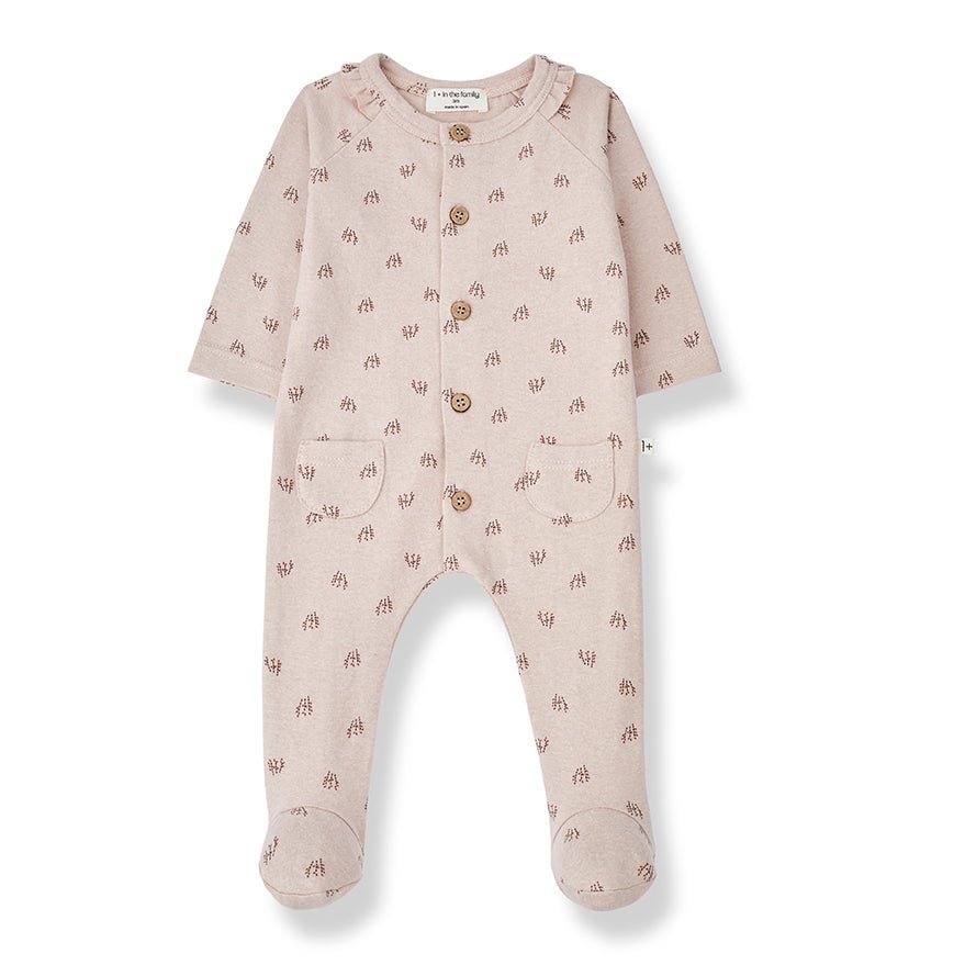One More In The family Melak Jumpsuit W/Feet - Nude - Macaroni Kids