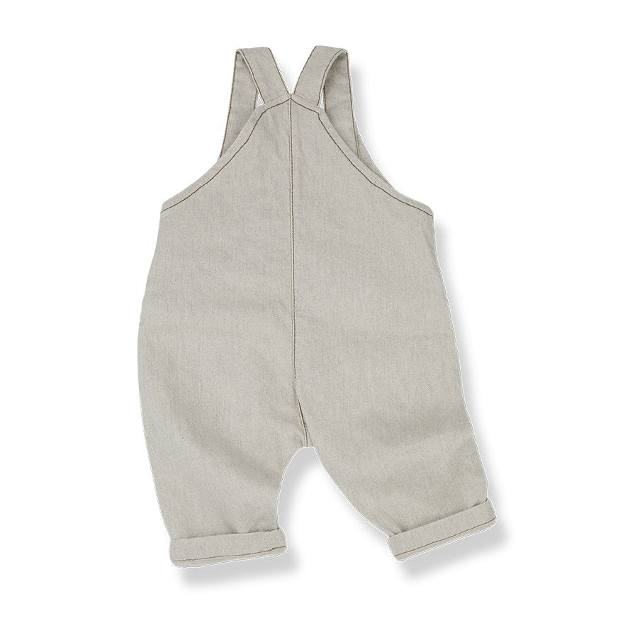 One More In The Family Nil Cotton Linen Overall - Macaroni Kids