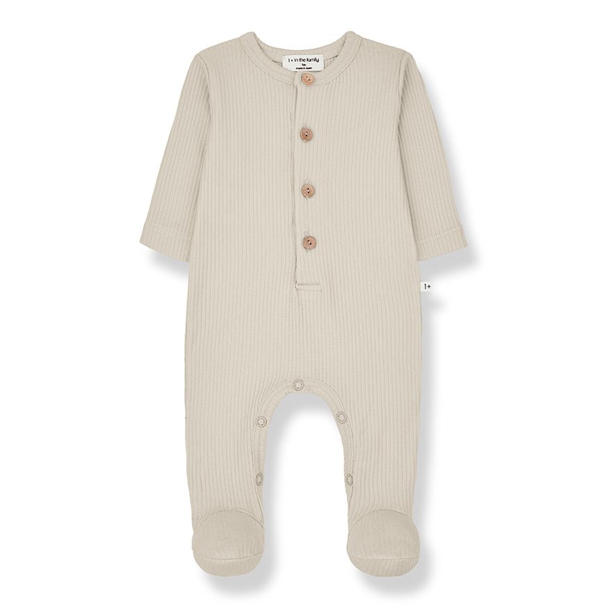 One More In The Family Nino Sand Jumpsuit W/Feet - Macaroni Kids