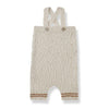 One More In The Family Silver Knit Overall - Macaroni Kids